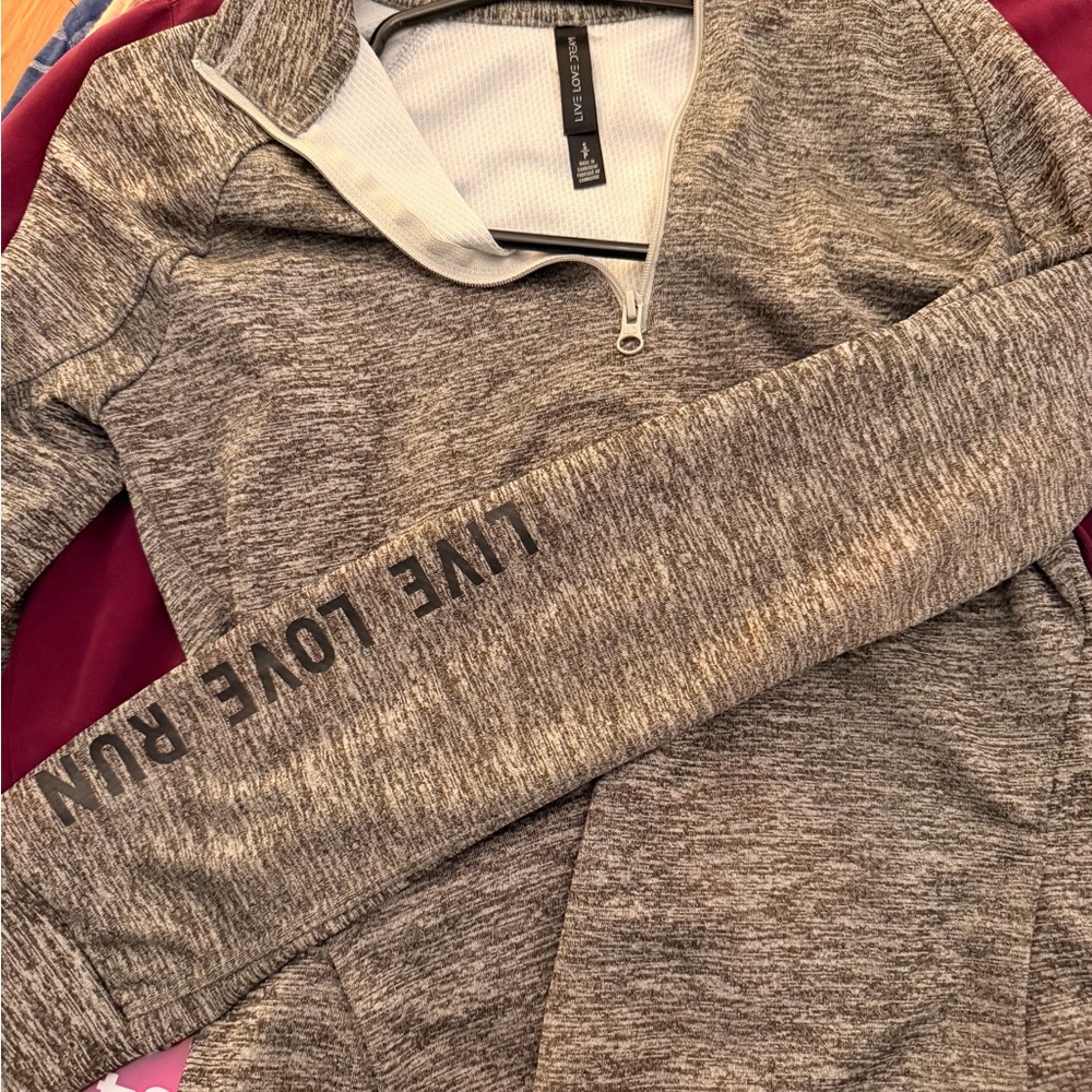 Gray Quarter-Zip Pullover